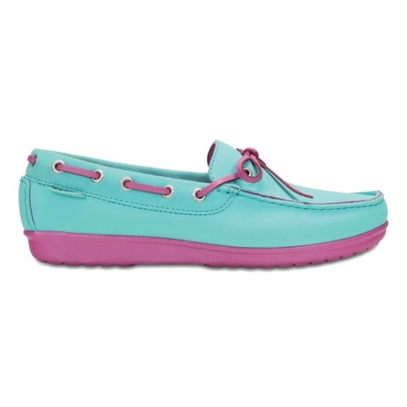 NWT CROCS Women Wrap ColorLite Loafer Flats Shoes Slip On Comfort in Pool Orchid - Picture 5 of 9